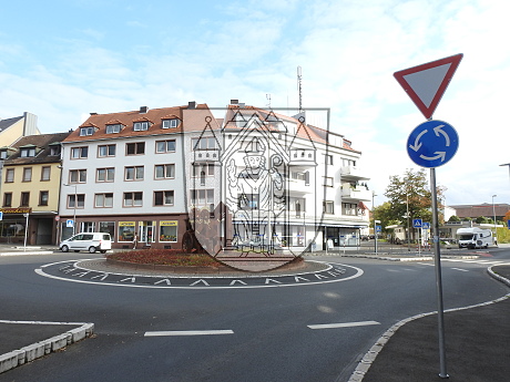 Kreisel Schweinheimer Straße - Alexandrastraße